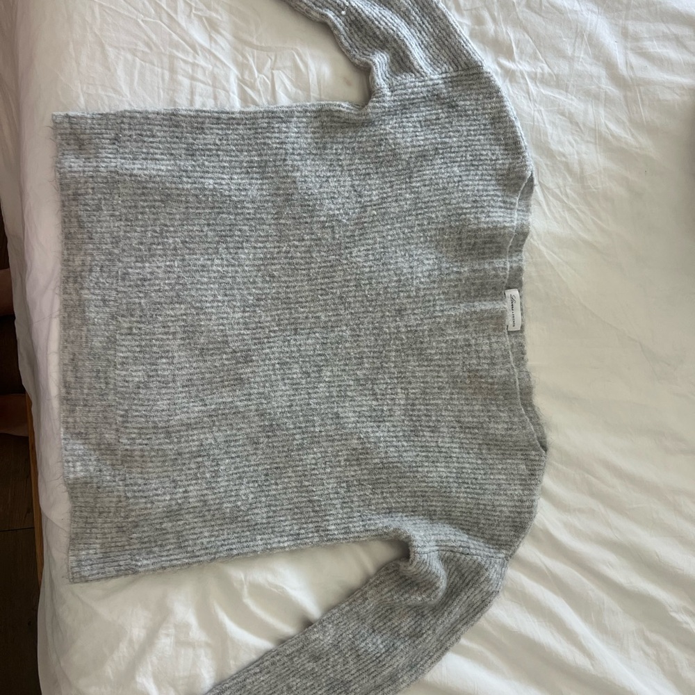 Lovers and Friends Gray Ribbed Women's Sweater